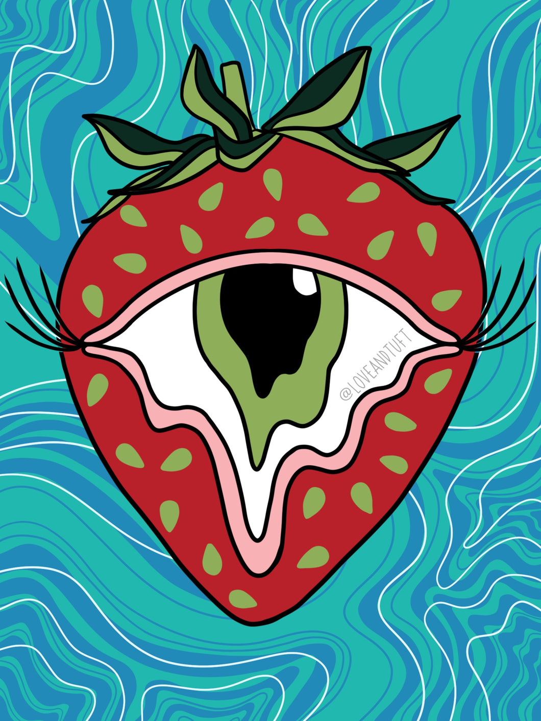 B the strawberry print